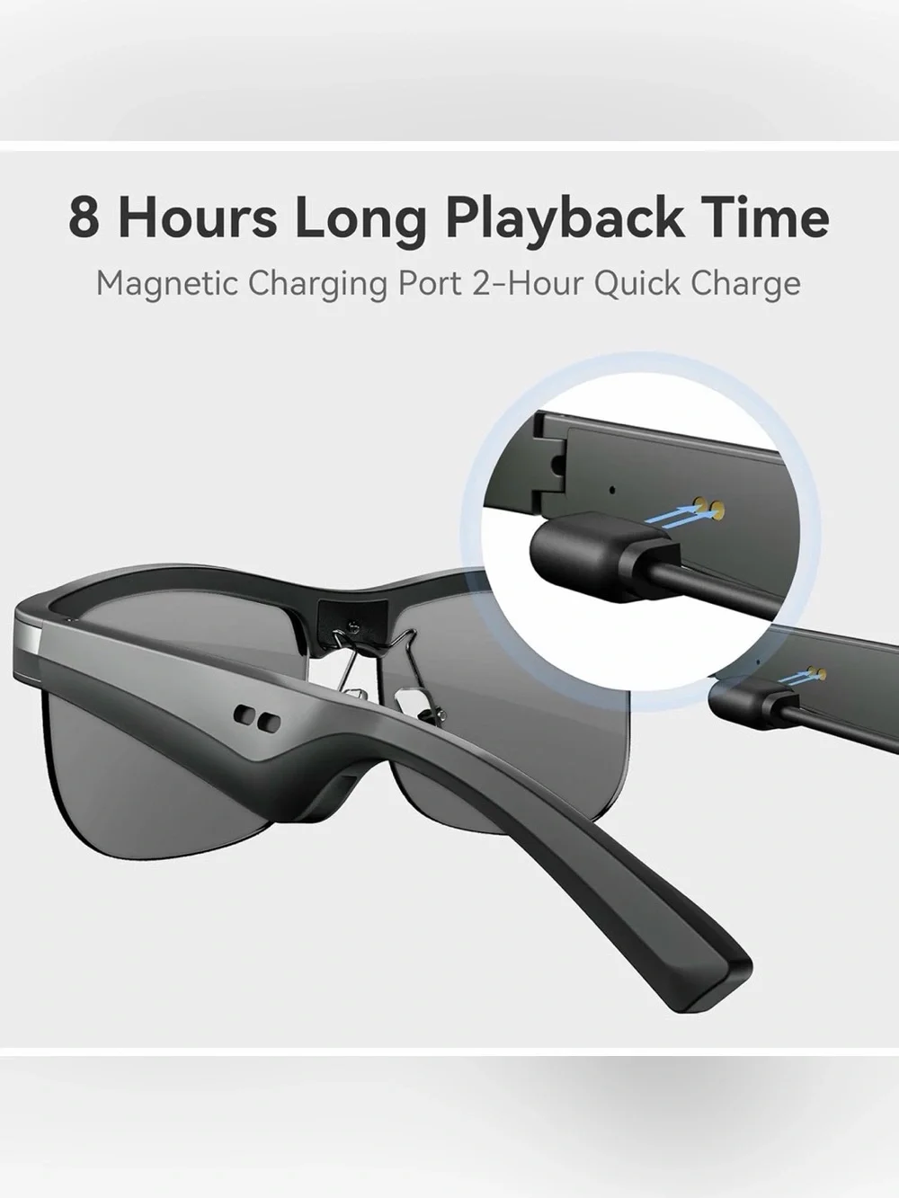 Bluetooth Audio Sunglasses - Black Wireless Smart Shades